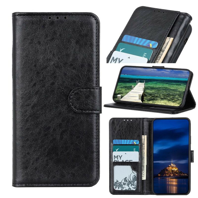 Capa Folio Para Samsung Galaxy S21 FE Couro Sintético Texturizado
