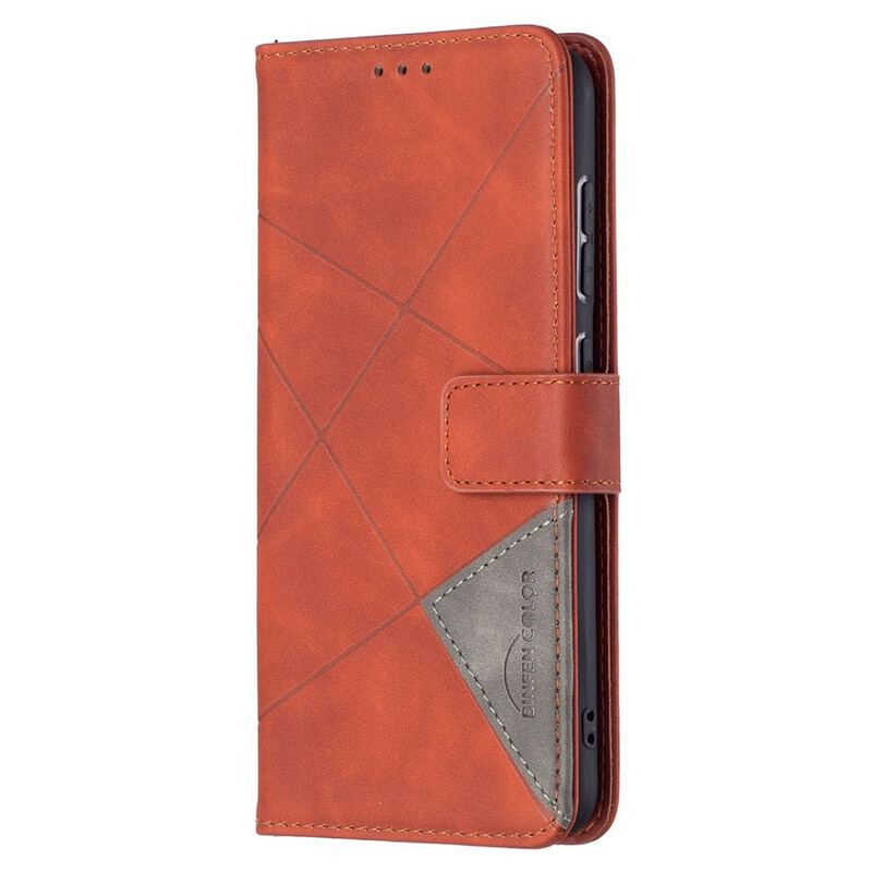 Capa Folio Para Samsung Galaxy S21 FE Triângulos De Cores Binfen