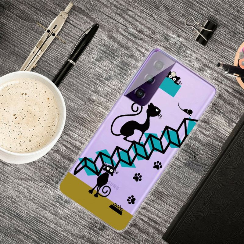 Capa Para Samsung Galaxy S21 FE Gatos Engraçados