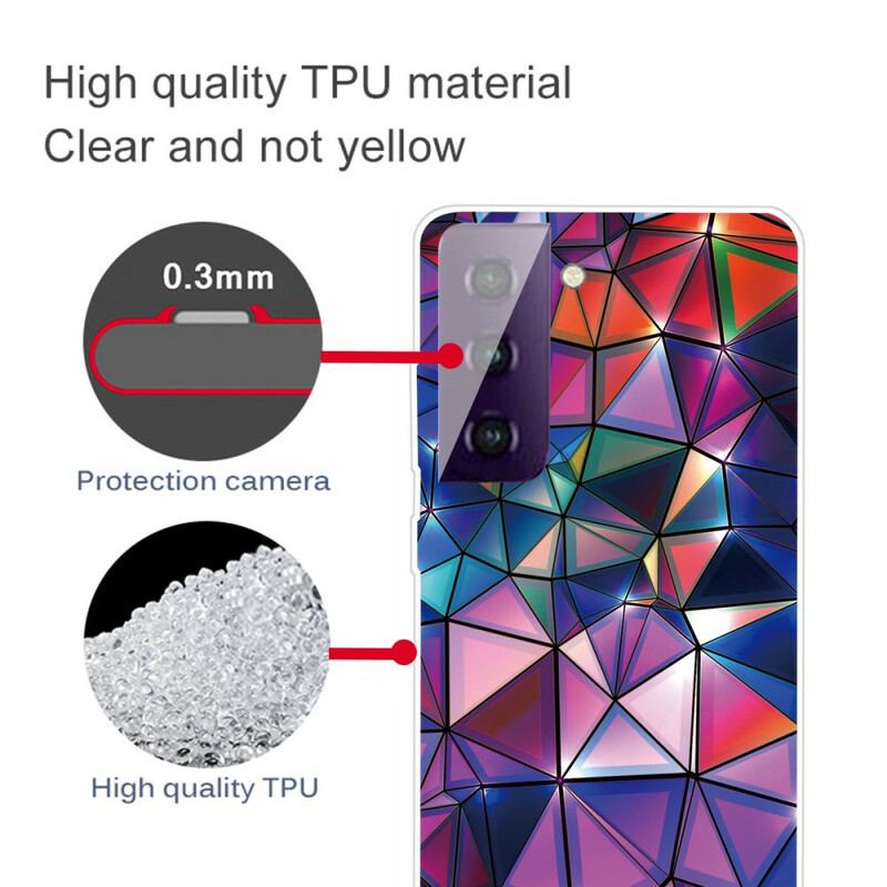 Capa Para Samsung Galaxy S21 FE Geometria Flexível