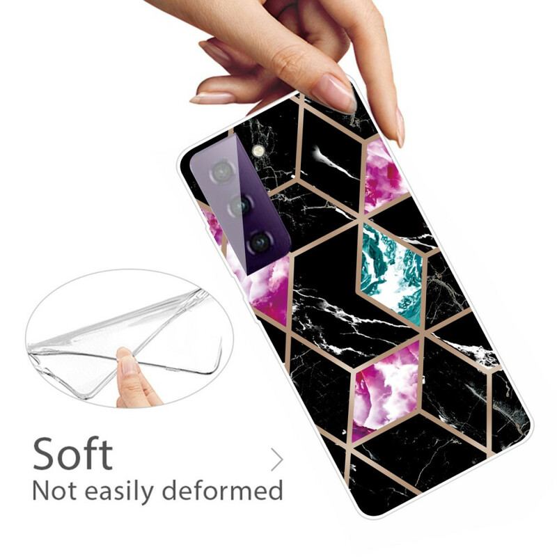 Capa Para Samsung Galaxy S21 FE Mármore Geométrico Variável