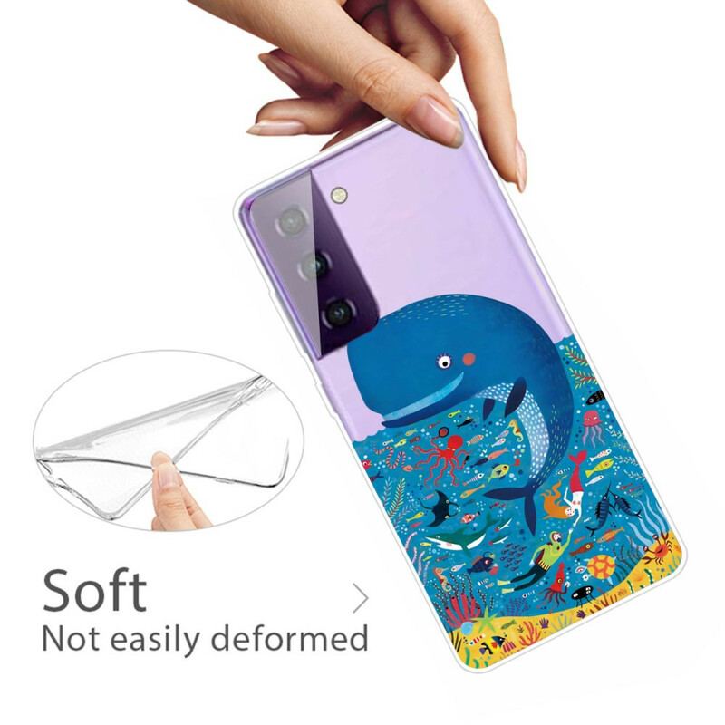 Capa Para Samsung Galaxy S21 FE Mundo Marinho