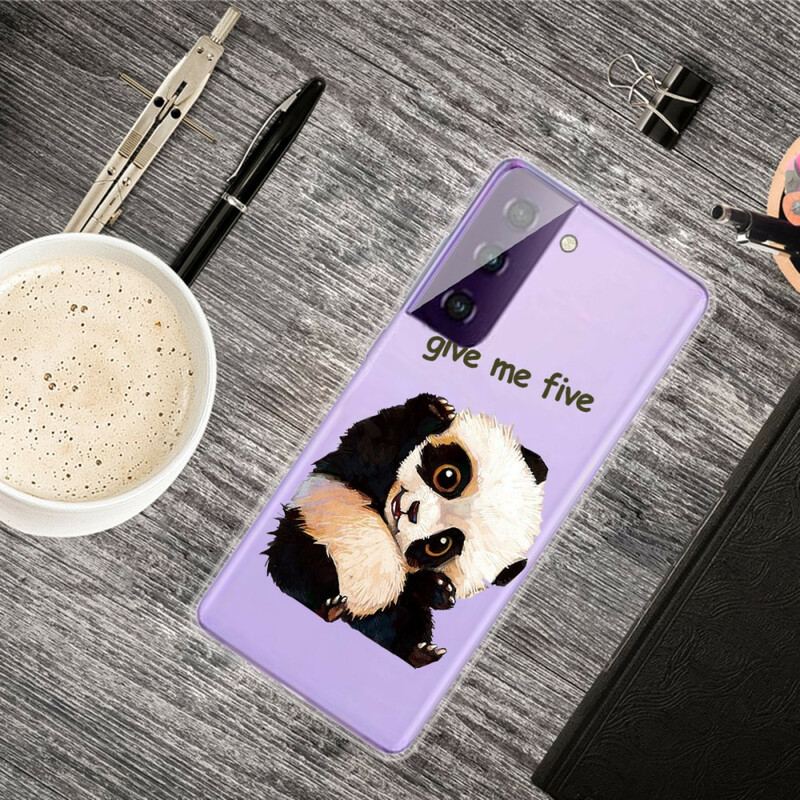 Capa Para Samsung Galaxy S21 FE Panda Me Dê Cinco