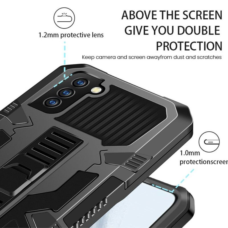Capa Para Samsung Galaxy S21 FE Suporte Removível Bicolor