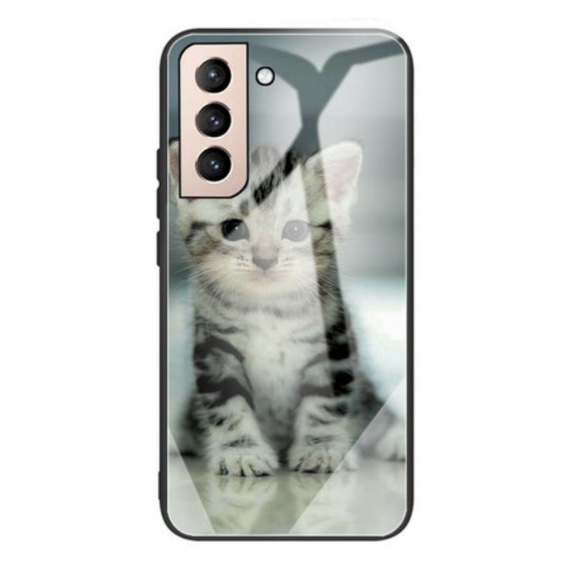Capa Para Samsung Galaxy S21 FE Vidro Temperado Gatinho