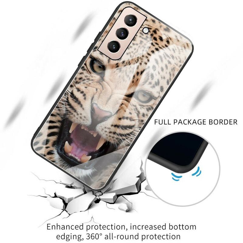 Capa Para Samsung Galaxy S21 FE Vidro Temperado Leopardo