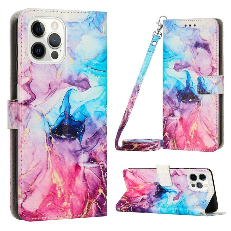Capa Flip Para iPhone 15 Pro Max Com Alça De Ombro