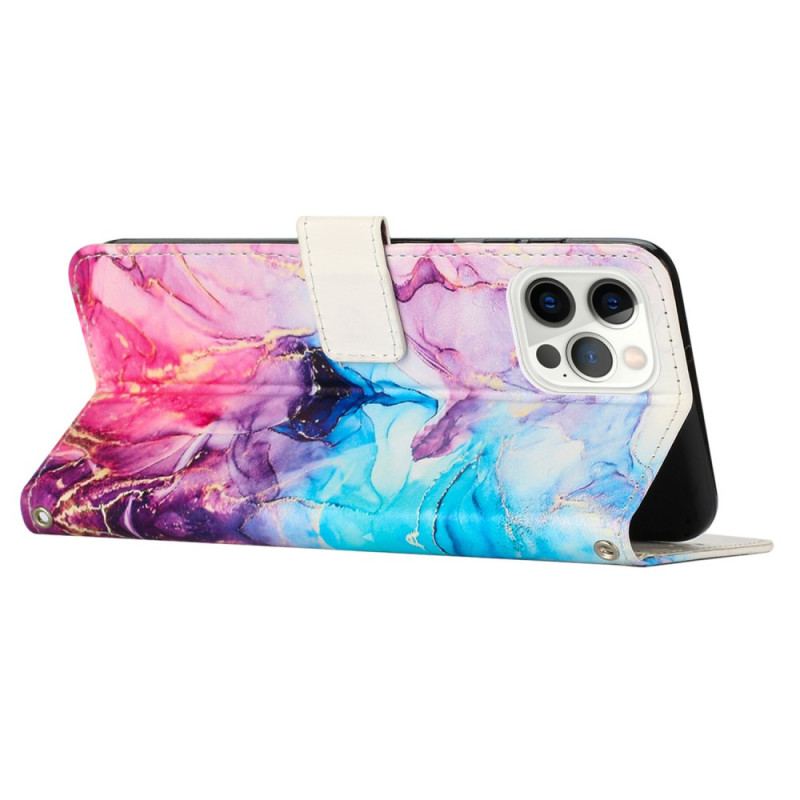 Capa Flip Para iPhone 15 Pro Max Com Alça De Ombro