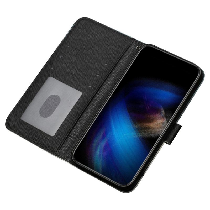 Capa Flip Para iPhone 15 Pro Max De Cordão Pug 3d Com Alça