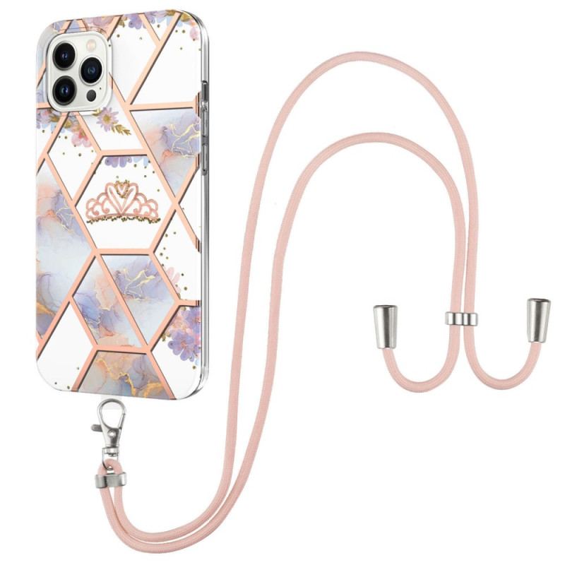 Capa Para iPhone 15 Pro Max De celular Com Cordão Floral