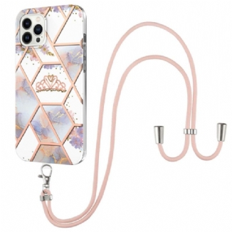 Capa Para iPhone 15 Pro Max De celular Com Cordão Floral