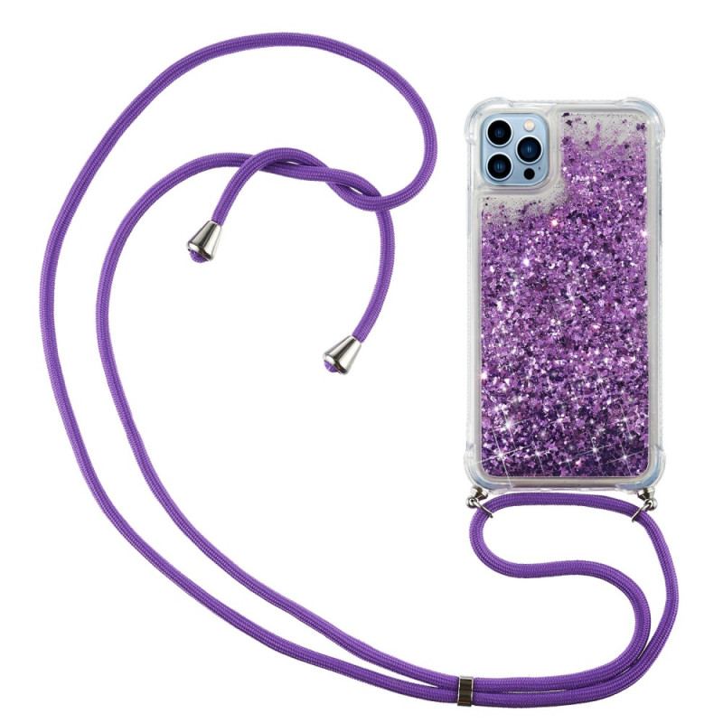 Capa Para iPhone 15 Pro Max De celular Cordão De Lantejoulas
