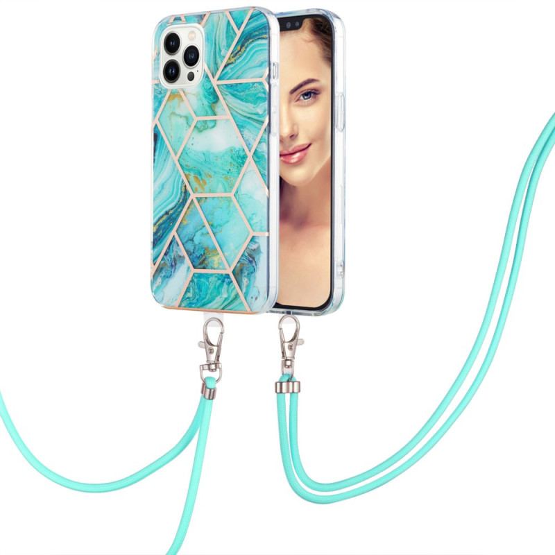 Capa Para iPhone 15 Pro Max De celular Cordão De Mármore Elegante