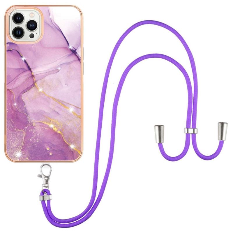 Capa Para iPhone 15 Pro Max De celular Cordão Marmorizado