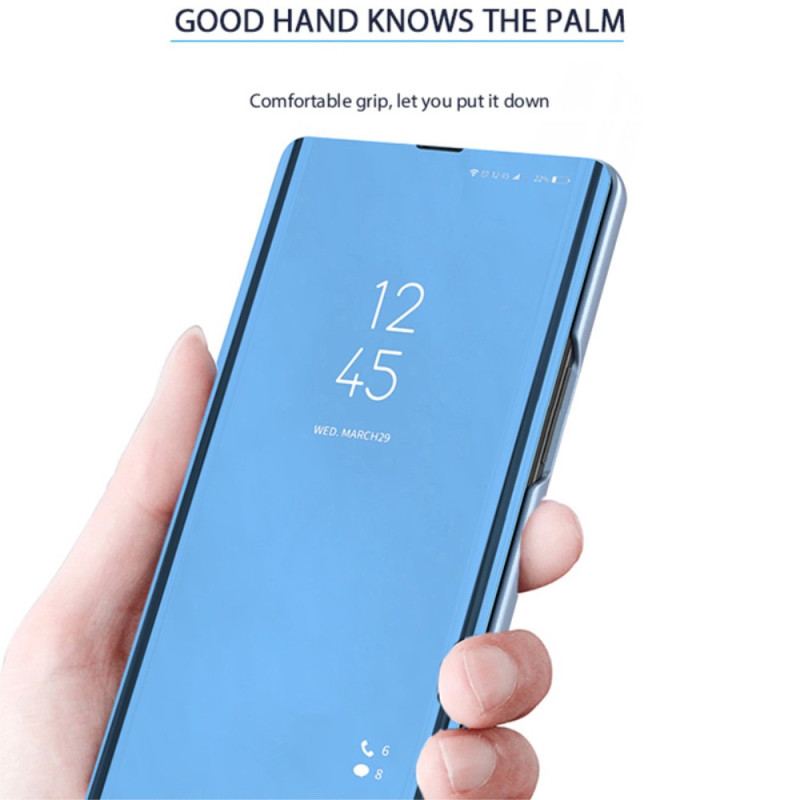 Capa De Celular Para Poco M5 Espelho E Couro Sintético
