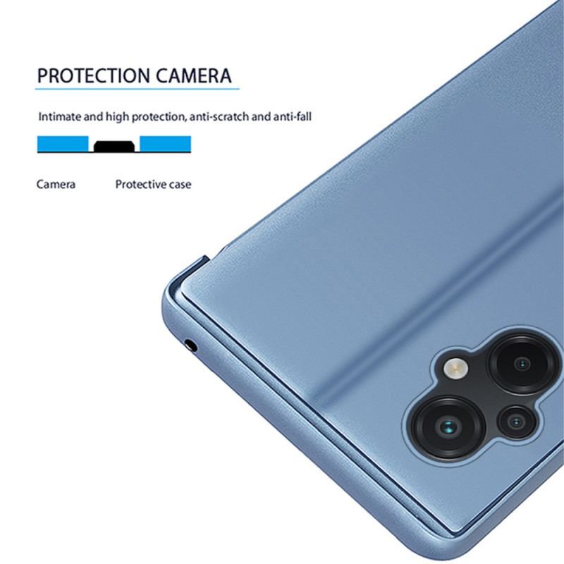 Capa De Celular Para Poco M5 Espelho E Couro Sintético