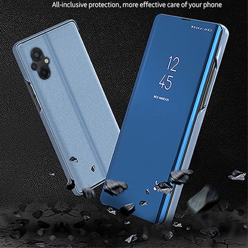 Capa De Celular Para Poco M5 Espelho E Couro Sintético