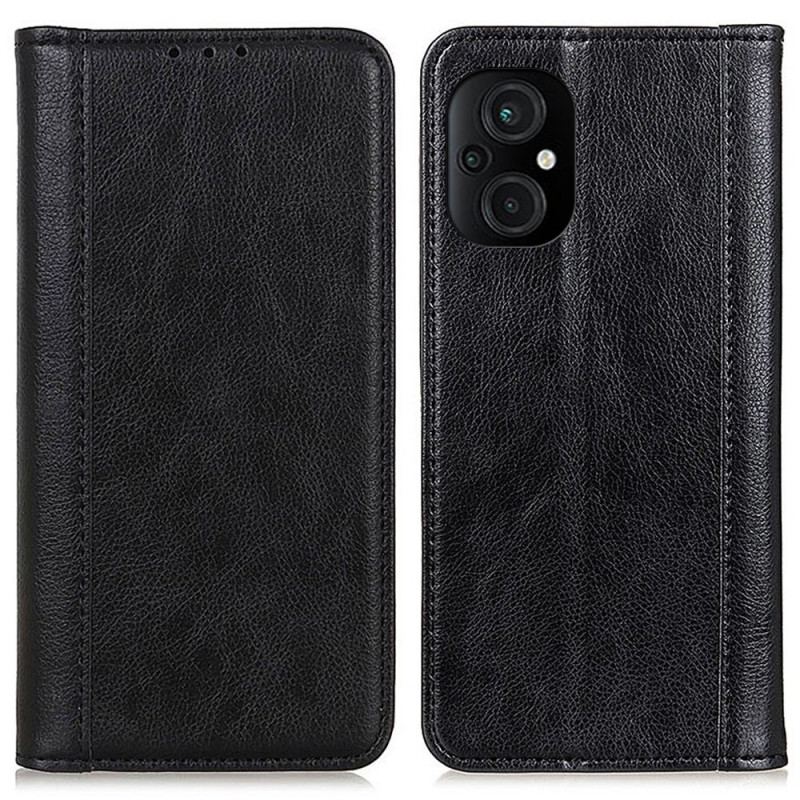 Capa De Celular Para Poco M5 Flip Couro Rachado