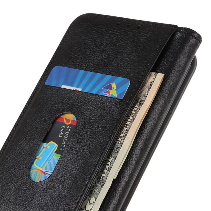 Capa De Celular Para Poco M5 Flip Couro Rachado