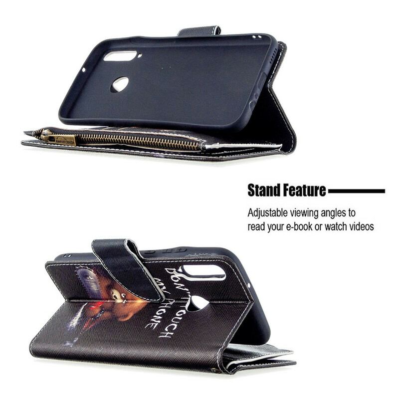 Capa Flip Para Huawei Y7p Urso De Bolso Com Zíper