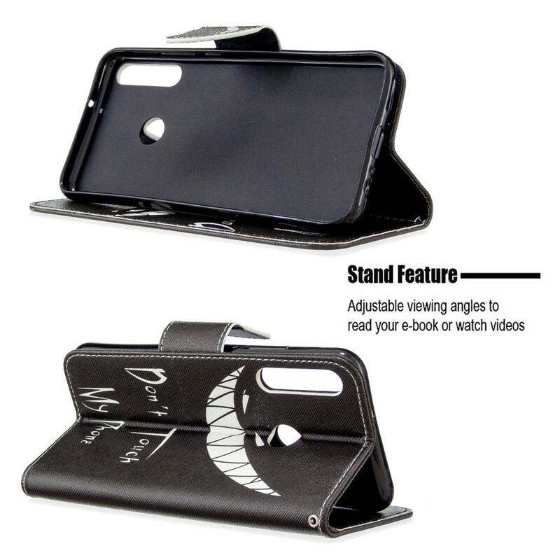 Capa Folio Para Huawei Y7p Telefone Do Diabo