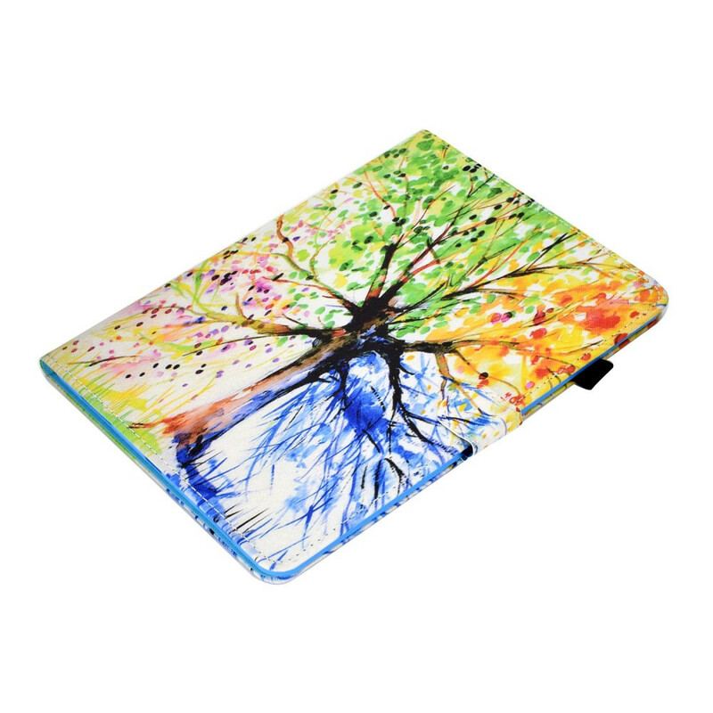Capa Flip Para iPad Pro 11" (2022) Aquarela Árvore