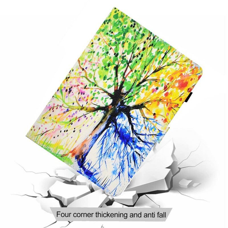 Capa Flip Para iPad Pro 11" (2022) Aquarela Árvore