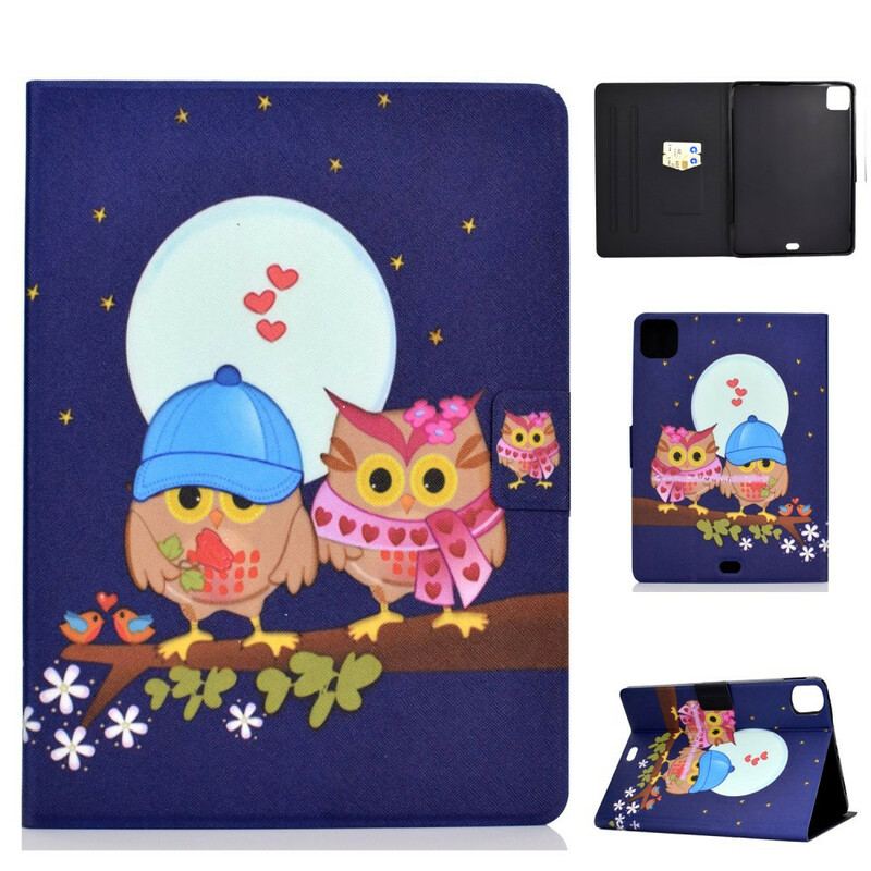 Capa Flip Para iPad Pro 11" (2022) Corujas Divertidas