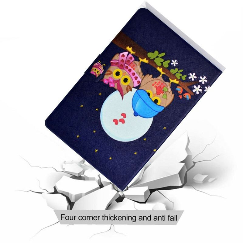 Capa Flip Para iPad Pro 11" (2022) Corujas Divertidas