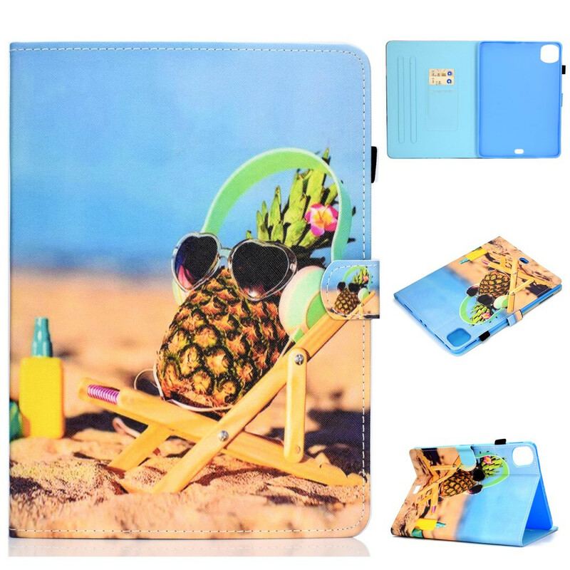 Capa Flip Para iPad Pro 11" (2022) Praia De Abacaxi
