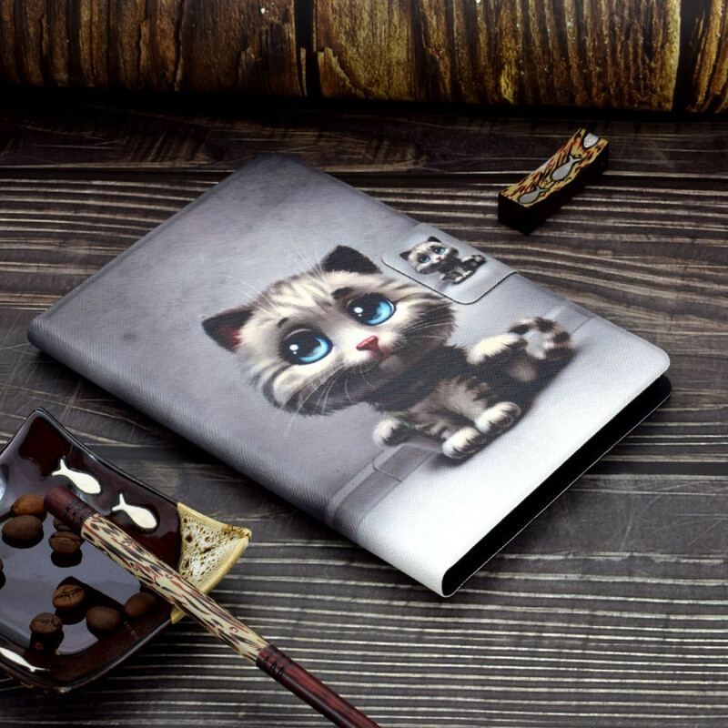 Capa Folio Para iPad Pro 11" (2022) Gato Sedutor