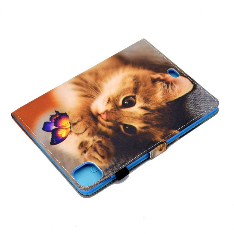 Capa Folio Para iPad Pro 11" (2022) Minha Gatinha E Borboleta