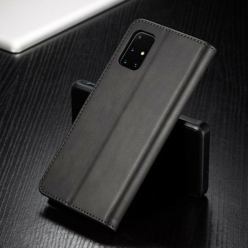 Capa De Couro Para Samsung Galaxy A51 5G Lc.imeeke Efeito Couro