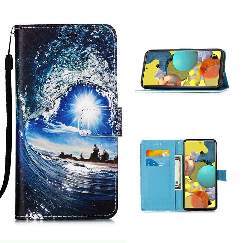 Capa Em Pele Para Samsung Galaxy A51 5G Ama A Onda