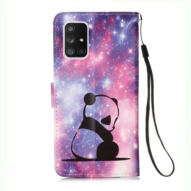 Capa Flip Para Samsung Galaxy A51 5G Galáxia Panda