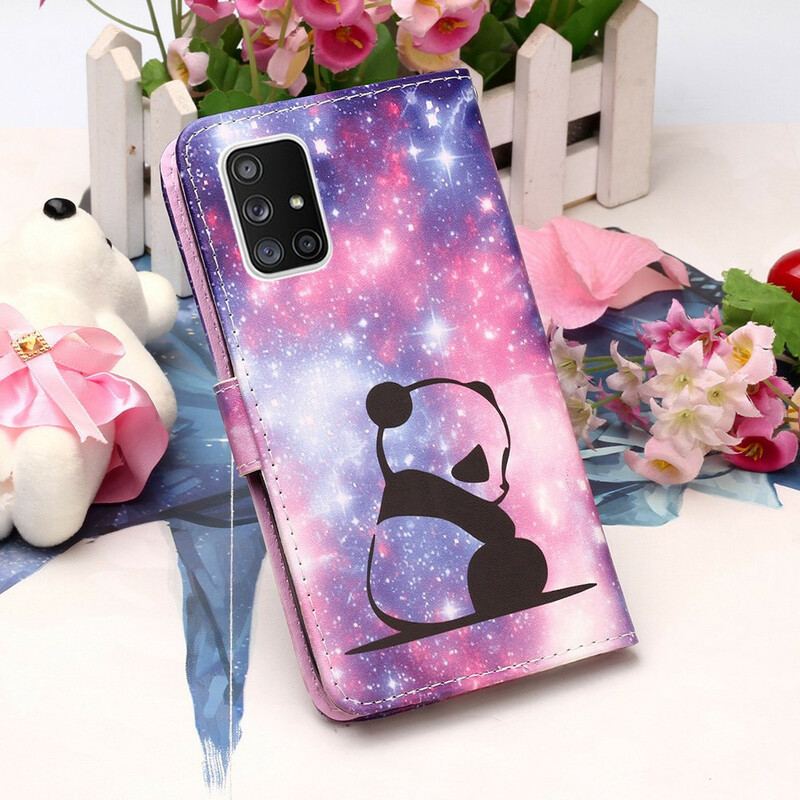 Capa Flip Para Samsung Galaxy A51 5G Galáxia Panda