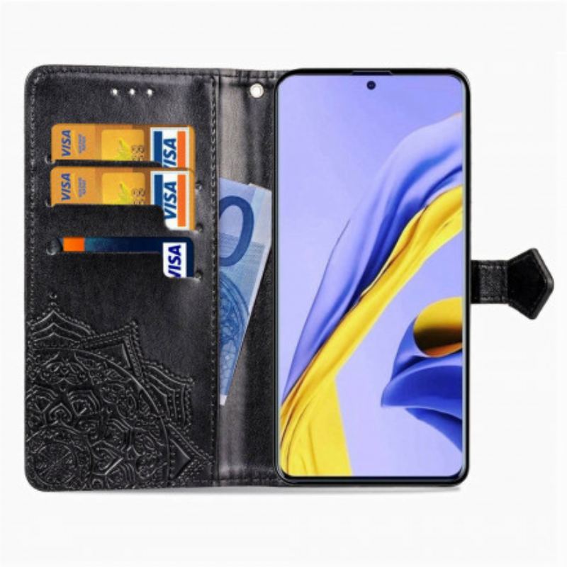 Capa Flip Para Samsung Galaxy A51 5G Mandala Idade Média