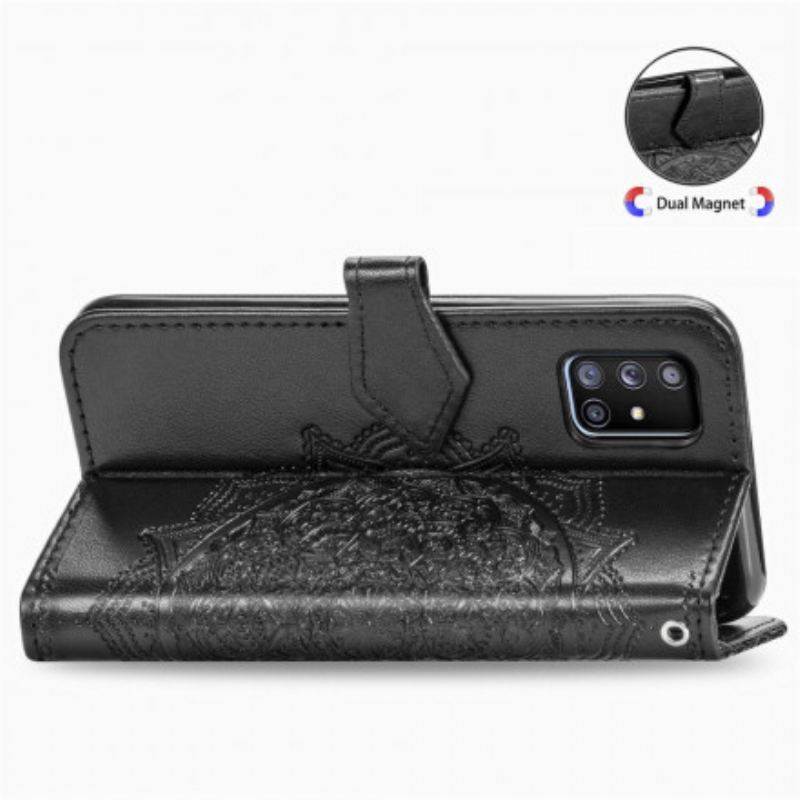 Capa Flip Para Samsung Galaxy A51 5G Mandala Idade Média