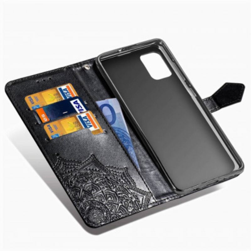 Capa Flip Para Samsung Galaxy A51 5G Mandala Idade Média