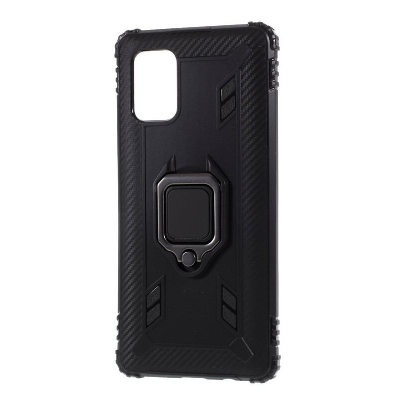 Capa Para Samsung Galaxy A51 5G Anel E Fibra De Carbono
