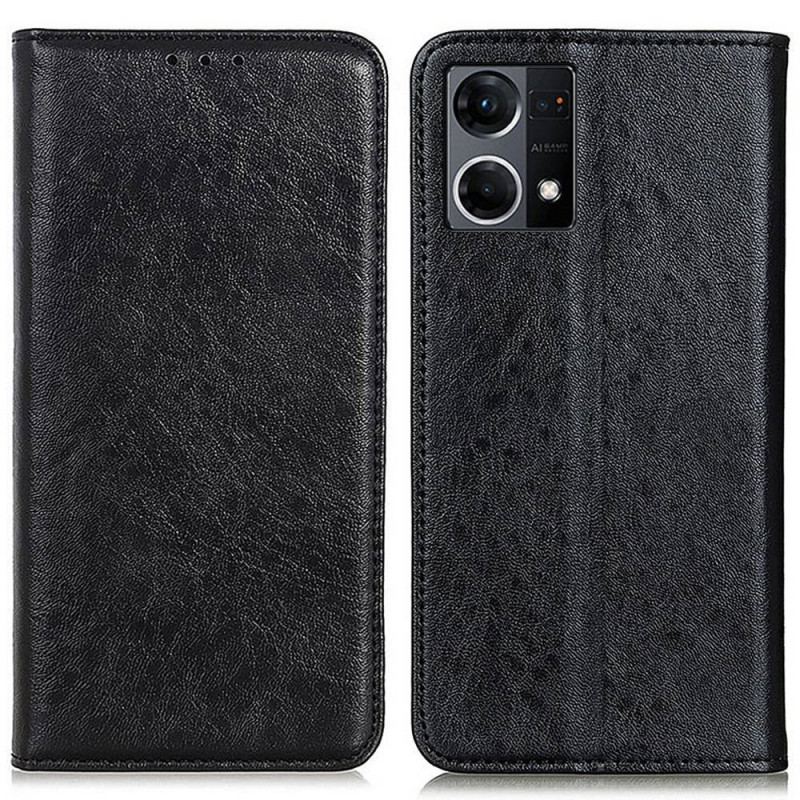Capa De Celular Para Oppo Reno 7 Flip Couro Sintético Texturizado