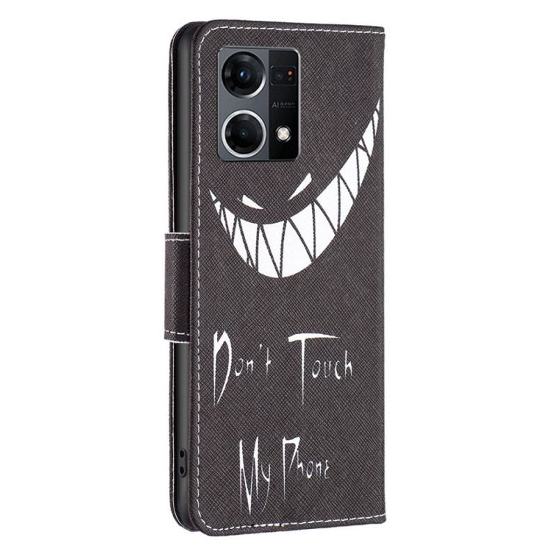 Capa De Couro Para Oppo Reno 7 Telefone Do Diabo