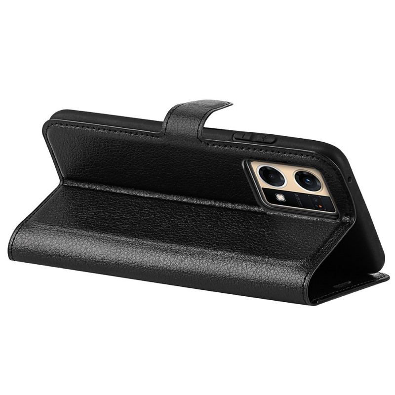Capa Flip Para Oppo Reno 7 Estilo Clássico De Couro