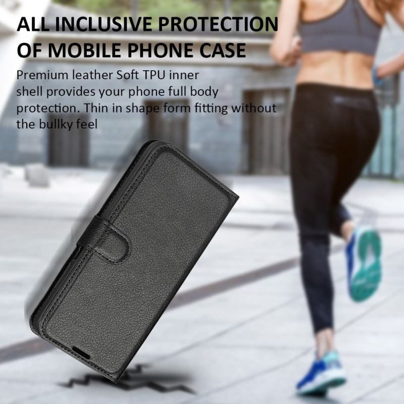 Capa Flip Para Oppo Reno 7 Estilo Clássico De Couro