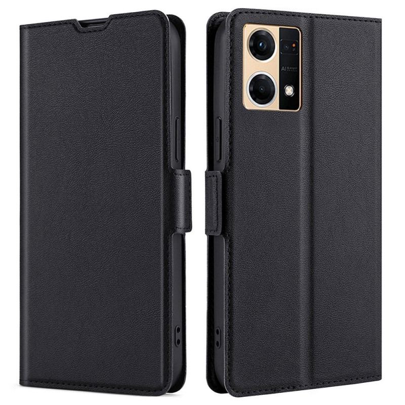 Capa Flip Para Oppo Reno 7 Fecho Duplo Finesse