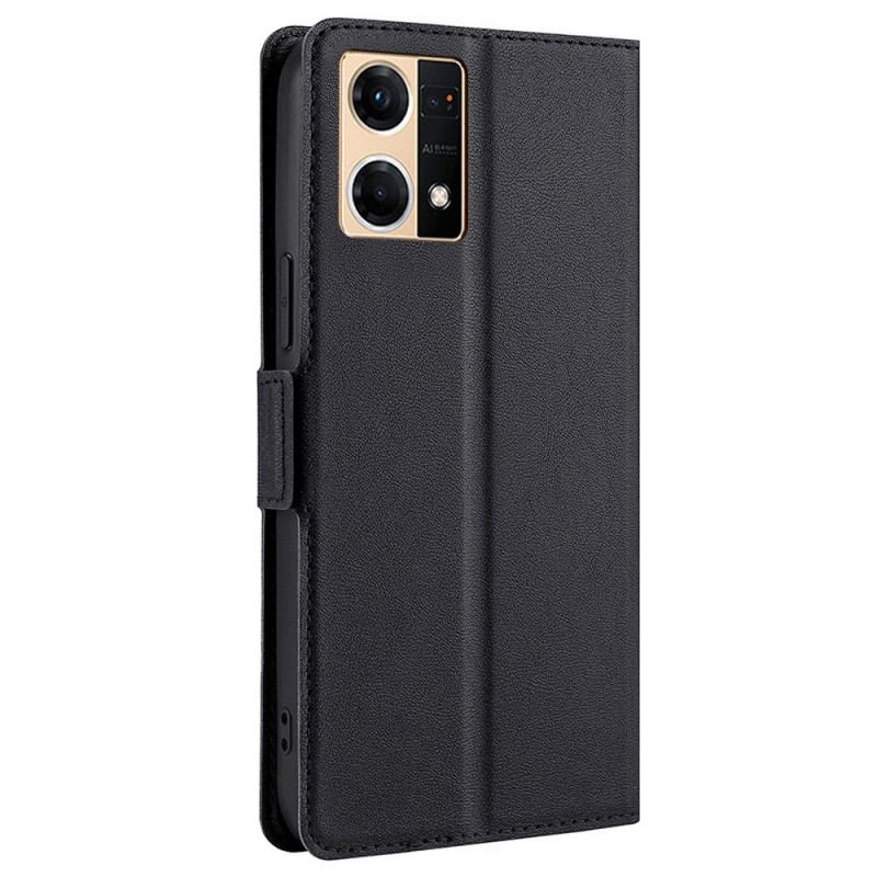 Capa Flip Para Oppo Reno 7 Fecho Duplo Finesse
