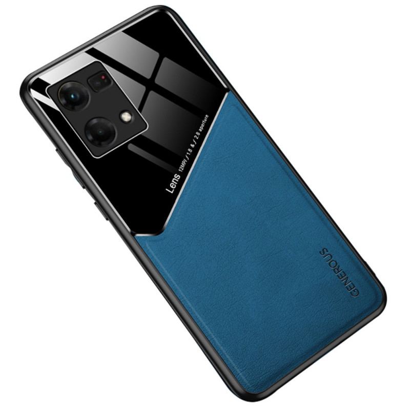 Capa Para Oppo Reno 7 Couro Falso Premium