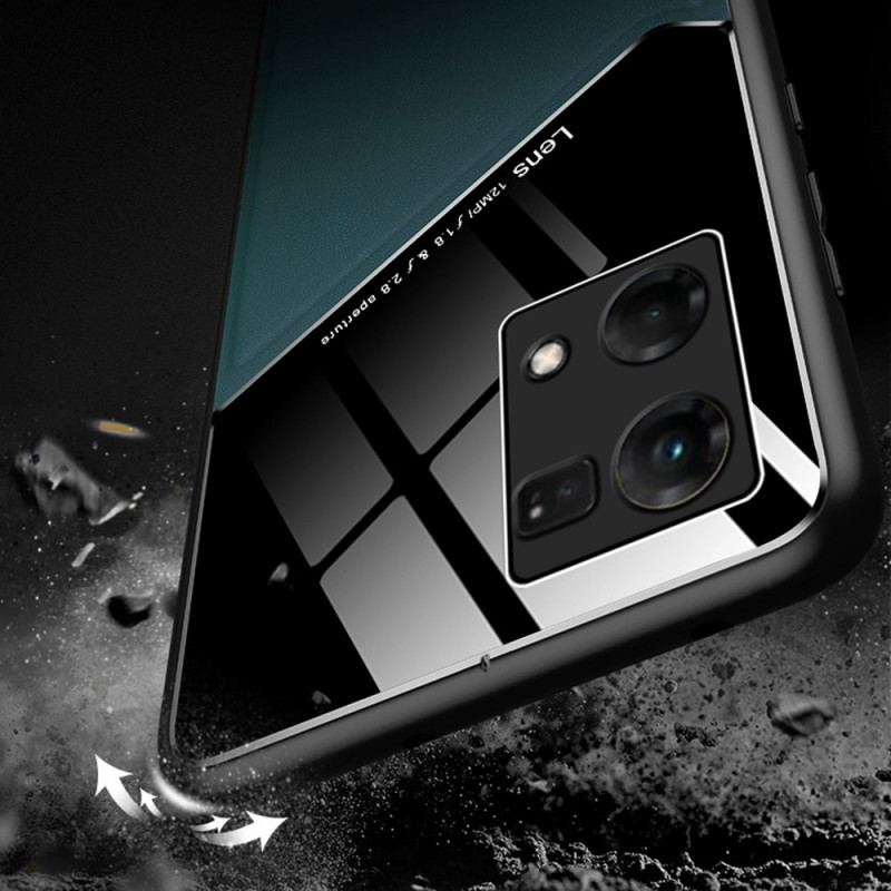 Capa Para Oppo Reno 7 Couro Falso Premium