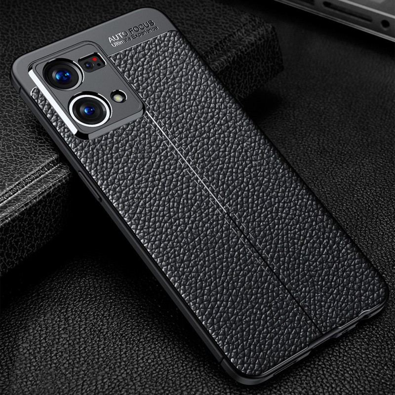 Capa Para Oppo Reno 7 Efeito Couro Lichia