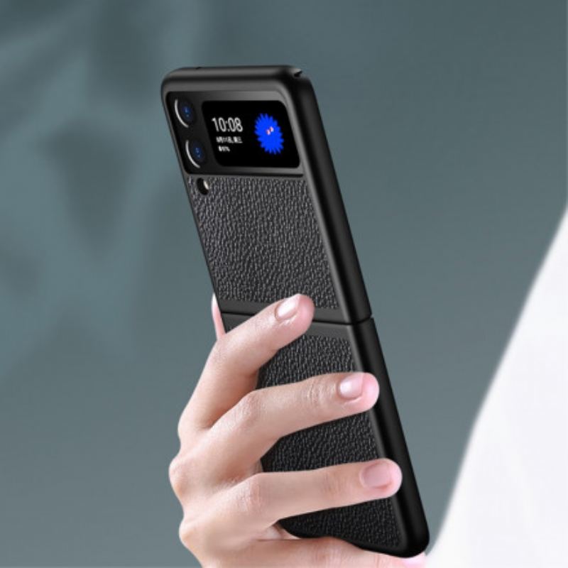 Capa De Celular Para Samsung Galaxy Z Flip 3 5G De Couro Estilo Design De Couro